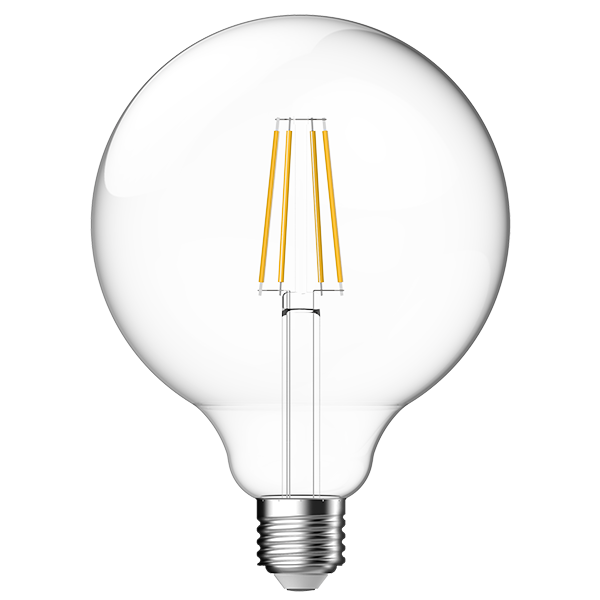 Ampoule E27.G95.8W.2700K dimmable transparent